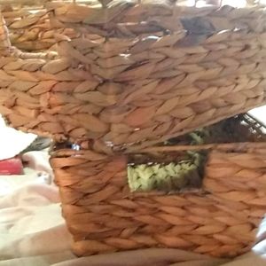 BEAUTIFUL BOHO SEAGRASS matching baskets brand new